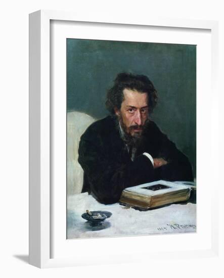 Portrait of Composer Pavel Ivanovich Blaramberg, 1884-Ilya Yefimovich Repin-Framed Giclee Print