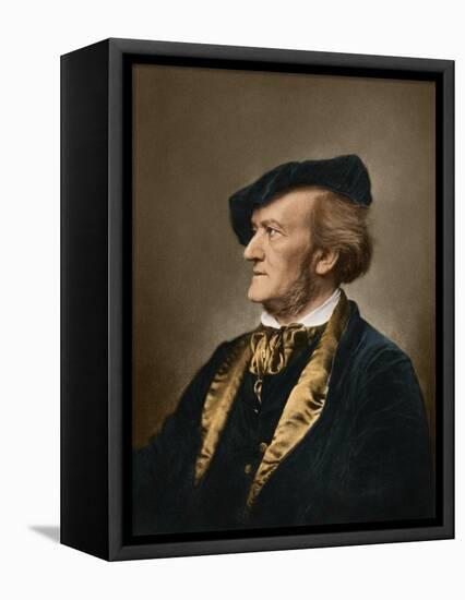 Portrait of Composer Richard Wagner-null-Framed Stretched Canvas