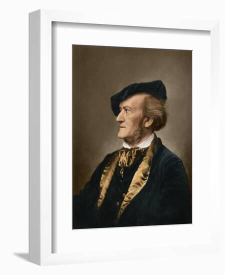 Portrait of Composer Richard Wagner-null-Framed Giclee Print