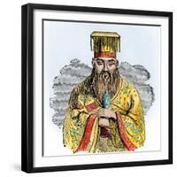 Portrait of Confucius-null-Framed Giclee Print