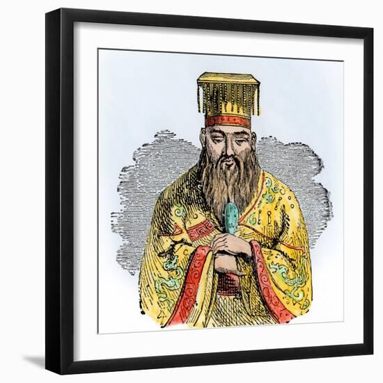 Portrait of Confucius-null-Framed Giclee Print