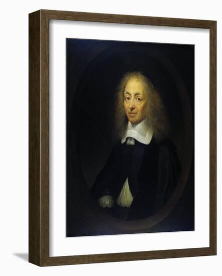 Portrait of Constantijn Huygens-Caspar Netscher-Framed Art Print