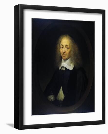 Portrait of Constantijn Huygens-Caspar Netscher-Framed Art Print