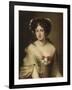 Portrait of Contessa Ortensia Ianni Stella, Bust Length, in an Ivory Chemise, with Flowers in Her…-Jacob Ferdinand Voet-Framed Giclee Print