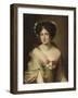 Portrait of Contessa Ortensia Ianni Stella, Bust Length, in an Ivory Chemise, with Flowers in Her…-Jacob Ferdinand Voet-Framed Giclee Print