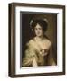 Portrait of Contessa Ortensia Ianni Stella, Bust Length, in an Ivory Chemise, with Flowers in Her…-Jacob Ferdinand Voet-Framed Giclee Print