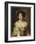 Portrait of Contessa Ortensia Ianni Stella, Bust Length, in an Ivory Chemise, with Flowers in Her…-Jacob Ferdinand Voet-Framed Giclee Print