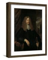 Portrait of Cornelis Backer, Councillor, Alderman, and Colonel of the Amsterdam Militia-Caspar Netscher-Framed Art Print