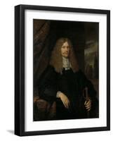 Portrait of Cornelis Backer, Councillor, Alderman, and Colonel of the Amsterdam Militia-Caspar Netscher-Framed Art Print