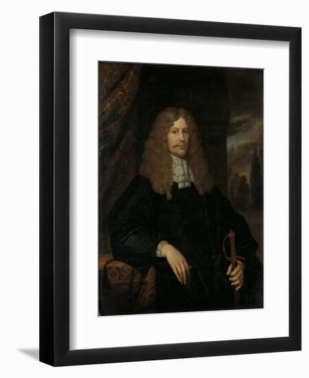 Portrait of Cornelis Backer, Councillor, Alderman, and Colonel of the Amsterdam Militia-Caspar Netscher-Framed Art Print