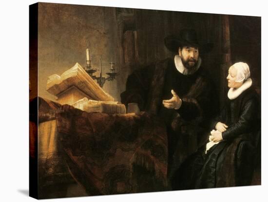 Portrait of Cornelius Anslo and His Wife, 1641-Rembrandt van Rijn-Stretched Canvas