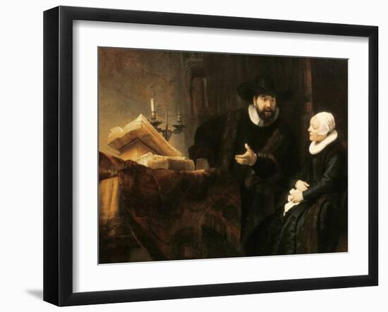 Portrait of Cornelius Anslo and His Wife, 1641-Rembrandt van Rijn-Framed Giclee Print