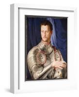 Portrait of Cosimo I De' Medici, C.1545-Agnolo Bronzino-Framed Giclee Print