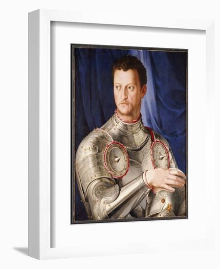 Portrait of Cosimo I De' Medici, C.1545-Agnolo Bronzino-Framed Giclee Print