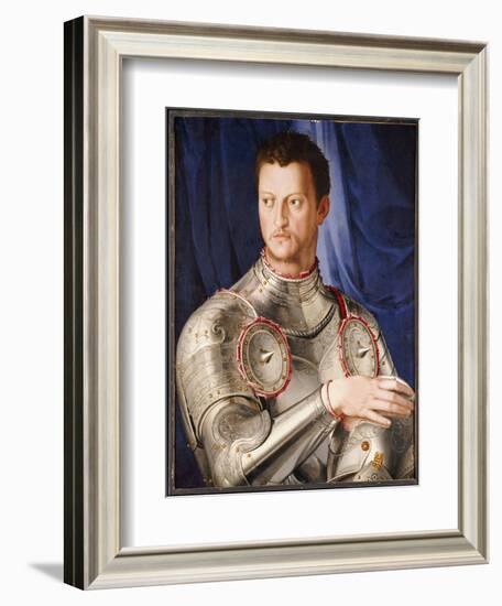 Portrait of Cosimo I De' Medici, C.1545-Agnolo Bronzino-Framed Giclee Print