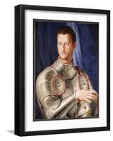 Portrait of Cosimo I De' Medici, C.1545-Agnolo Bronzino-Framed Giclee Print