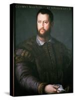 Portrait of Cosimo I De'Medici-Agnolo Bronzino-Stretched Canvas