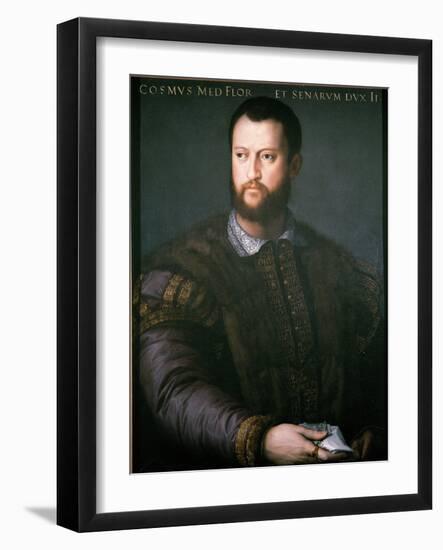 Portrait of Cosimo I De'Medici-Agnolo Bronzino-Framed Giclee Print