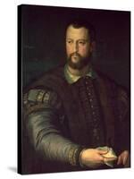 Portrait of Cosimo I De' Medici-Agnolo Bronzino-Stretched Canvas