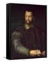 Portrait of Cosimo I De' Medici-Agnolo Bronzino-Framed Stretched Canvas