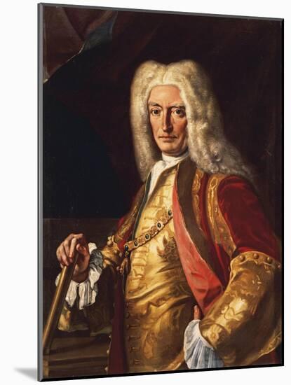 Portrait of Count Aloys Thomas Raimund Von Harrach, Viceroy of Naples, Ca 1730-Francesco Solimena-Mounted Giclee Print