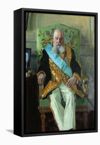 Portrait of Count Dmitri Martynovich Solski (1833-191), 1908-Boris Michaylovich Kustodiev-Framed Stretched Canvas