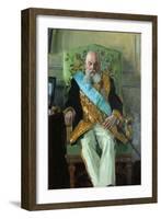 Portrait of Count Dmitri Martynovich Solski (1833-191), 1908-Boris Michaylovich Kustodiev-Framed Giclee Print