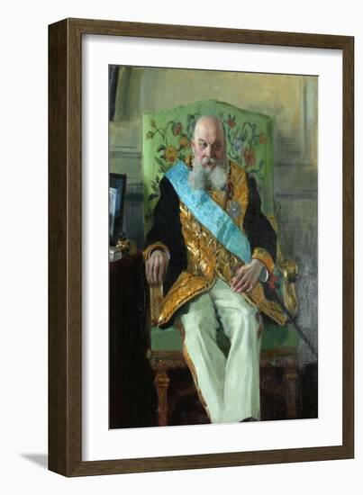 Portrait of Count Dmitri Martynovich Solski (1833-191), 1908-Boris Michaylovich Kustodiev-Framed Giclee Print