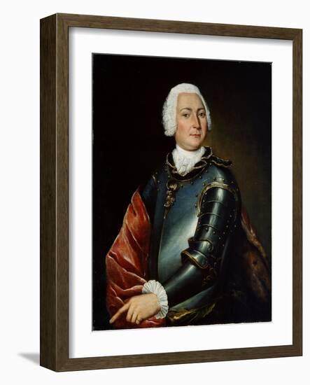 Portrait of Count Ernst Christoph Von Manteuffel, 18th Century-Lucas Conrad Pfandzelt-Framed Giclee Print