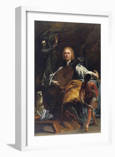 Portrait of Count Fulvio Grati-Giuseppe Maria Crespi-Framed Giclee Print