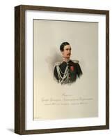 Portrait of Count Grigori Alexandrovich Stroganov (From the Album of the Imperial Horse Guard)-null-Framed Giclee Print