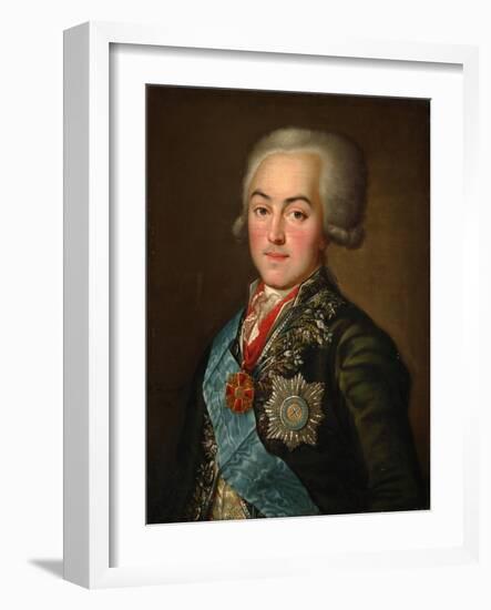 Portrait of Count Nikolai Petrovich Sheremetev (1751-180), 1798-Nikolai Ivanovich Argunov-Framed Giclee Print