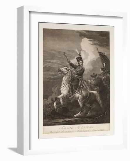 Portrait of Count Platov (1751-1818) on Horseback-Alexander Orlowski-Framed Giclee Print