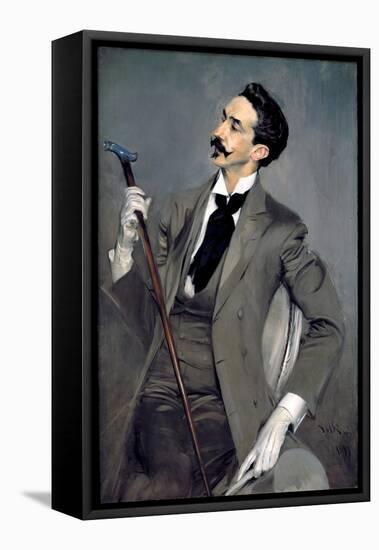 Portrait of Count Robert De Montesquiou-Giovanni Boldini-Framed Stretched Canvas