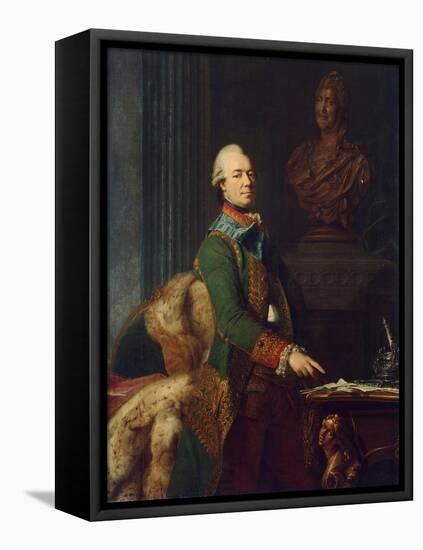 Portrait of Count Zakhar Chernyshov, Ca 1776-Alexander Roslin-Framed Stretched Canvas