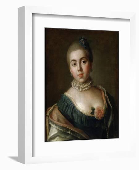 Portrait of Countess Anna Golitsyna, Baroness Stroganova, 1759-Pietro Rotari-Framed Giclee Print