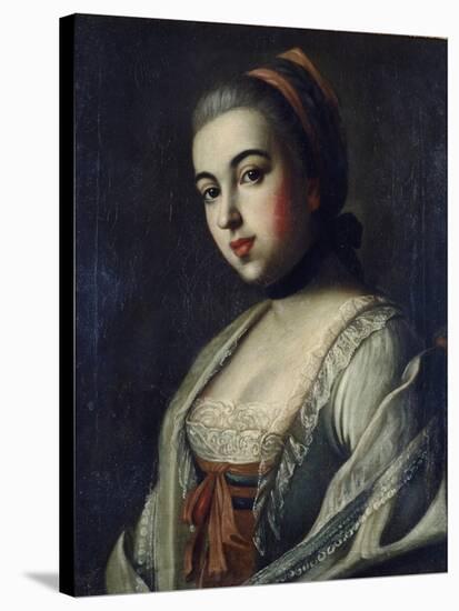 Portrait of Countess Anna Vorontsova (1743-176), 1761-Alexei Petrovich Antropov-Stretched Canvas