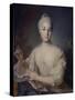 Portrait of Countess Anna Vorontsova (1743-176), Ca 1758-Louis Tocqué-Stretched Canvas