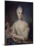Portrait of Countess Anna Vorontsova (1743-176), Ca 1758-Louis Tocqué-Mounted Giclee Print