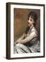Portrait of Countess Arrivabene Marta Bussi Rosnati, 1880-Daniele Ranzoni-Framed Giclee Print