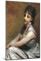 Portrait of Countess Arrivabene Marta Bussi Rosnati, 1880-Daniele Ranzoni-Mounted Giclee Print