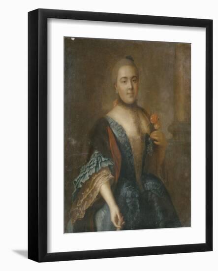 Portrait of Countess Elizabeth Vorontsova (1739-179), 1762-Alexei Petrovich Antropov-Framed Giclee Print