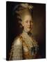 Portrait of Countess Kh. Obolenskaya, Ca 1776-Alexander Roslin-Stretched Canvas