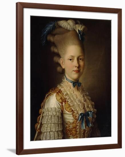 Portrait of Countess Kh. Obolenskaya, Ca 1776-Alexander Roslin-Framed Giclee Print