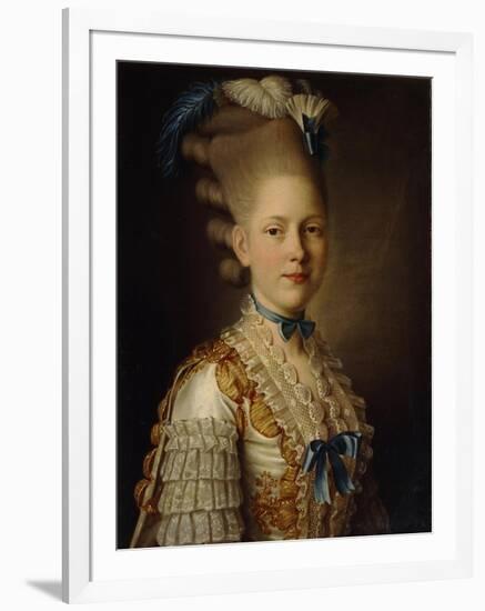 Portrait of Countess Kh. Obolenskaya, Ca 1776-Alexander Roslin-Framed Giclee Print