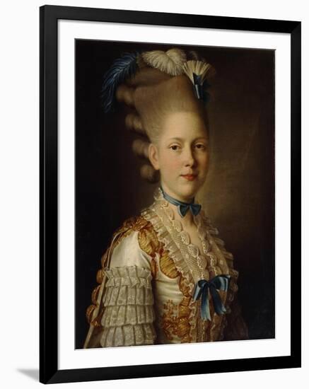 Portrait of Countess Kh. Obolenskaya, Ca 1776-Alexander Roslin-Framed Giclee Print