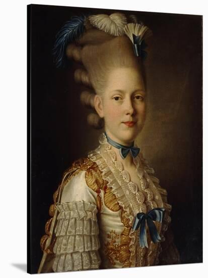 Portrait of Countess Kh. Obolenskaya, Ca 1776-Alexander Roslin-Stretched Canvas