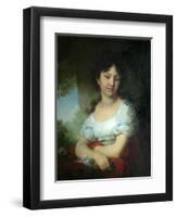 Portrait of Countess Maria Alexeyevna Orlova-Denisova, 1801-Vladimir Lukich Borovikovsky-Framed Premium Giclee Print