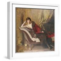 Portrait of Countess Michael Karolyi Reclining, Full Length, on a Divan-John Quincy Adams-Framed Giclee Print