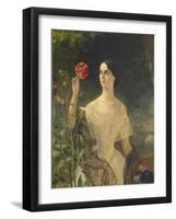 Portrait of Countess Sophia Bobrinskaya, Née Samoylova (1797-186), 1849-Karl Pavlovich Briullov-Framed Giclee Print